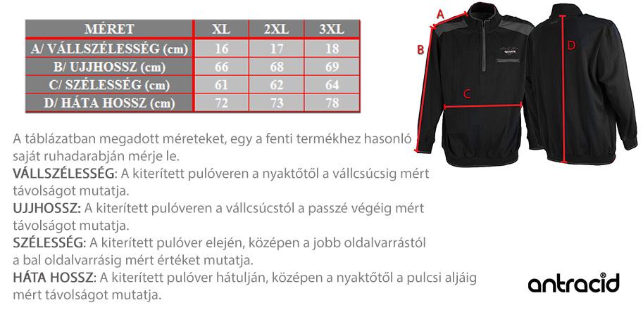Antracid férfi pulóver méretek