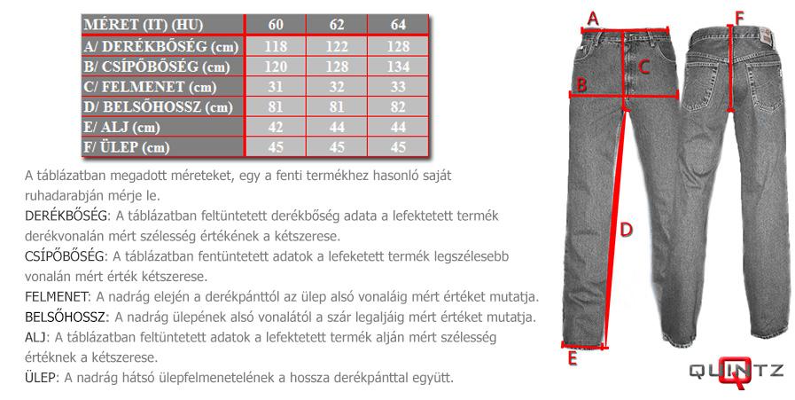 nagyméretű férfi kordbársony nadrág méretek