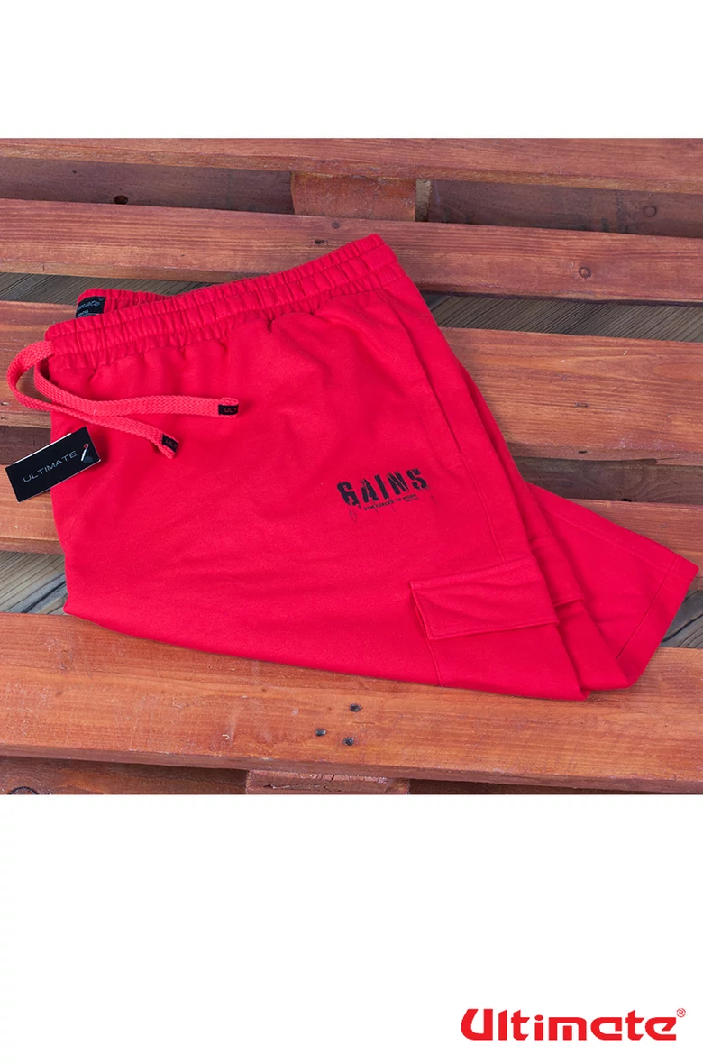 férfi nagyméretű piros rövidnadrág Ultimate