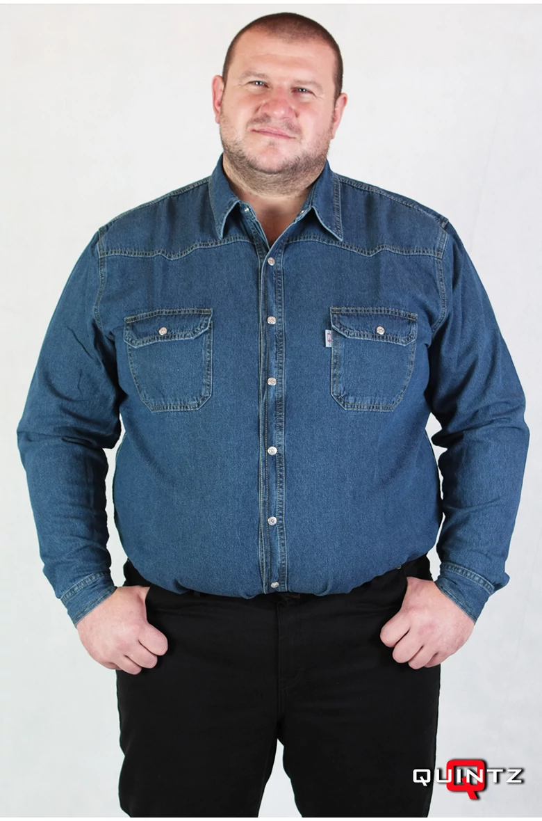 Nagy méretű férfi hosszú ujjú farmering
