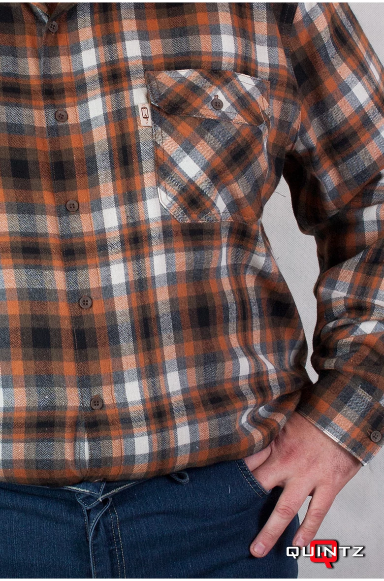 barna kockás nagyméretű flaneling