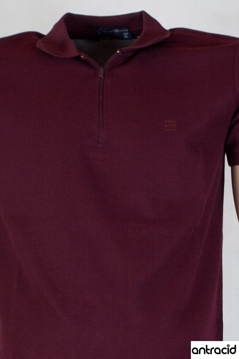 férfi bordó galléros póló