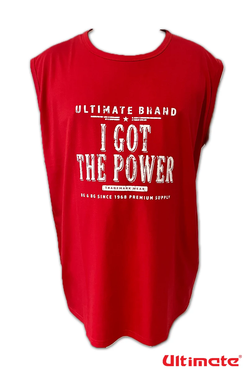 Férfi nagyméretű ujjatlan piros póló