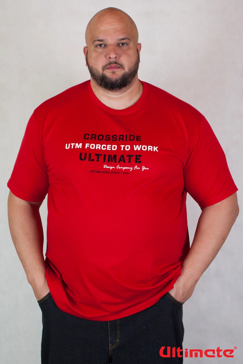 piros nagyméretű póló férfiaknak