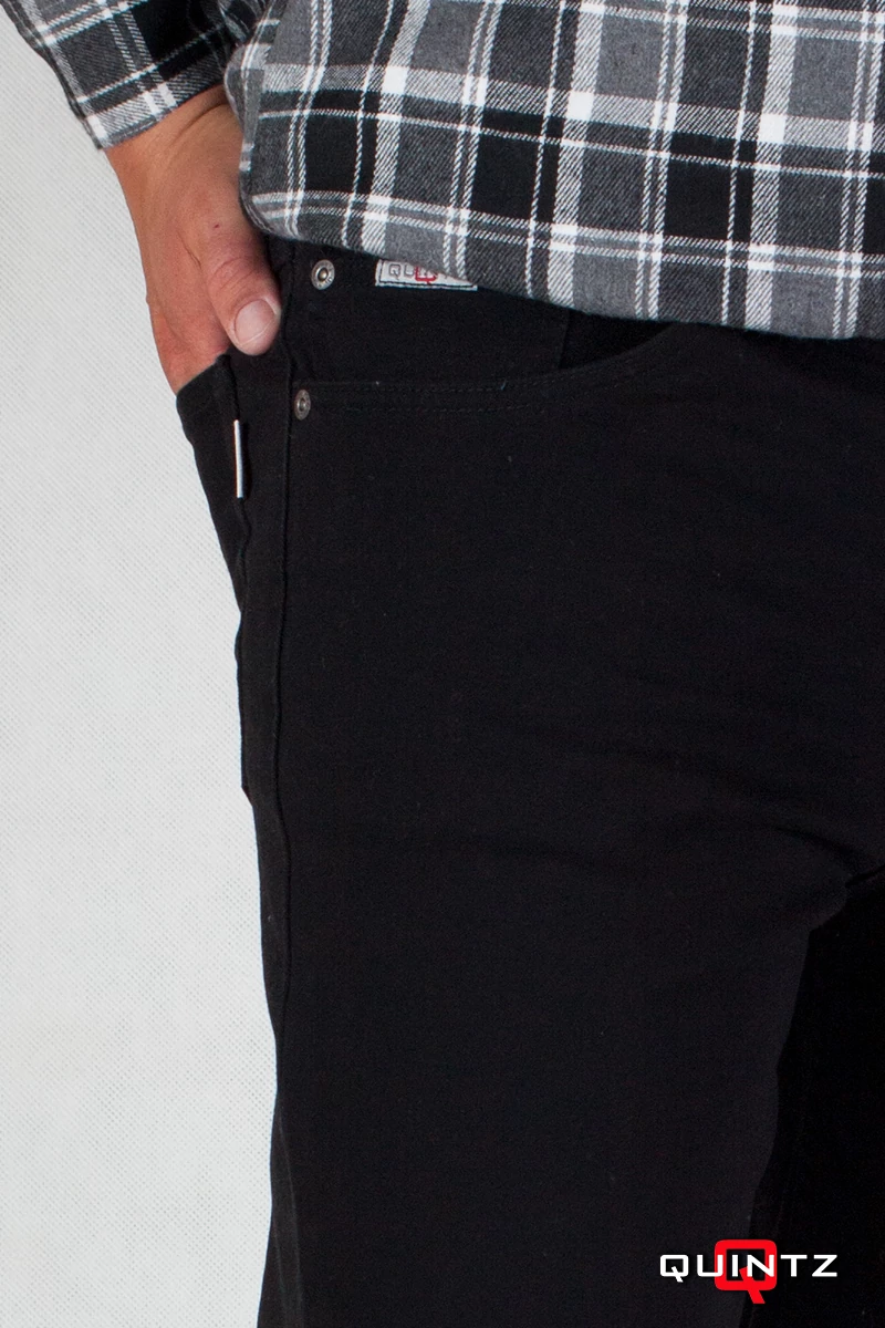 férfi egyenes szárú fekete nadrág