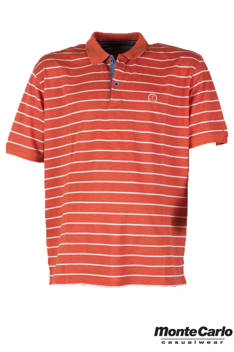 férfi nagyméretű narancssárga galléros piké póló