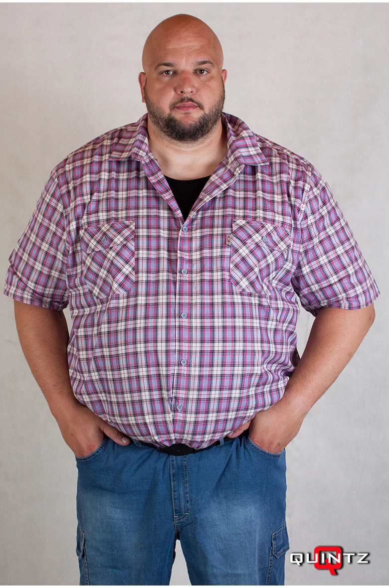 férfi plus size kockás ing