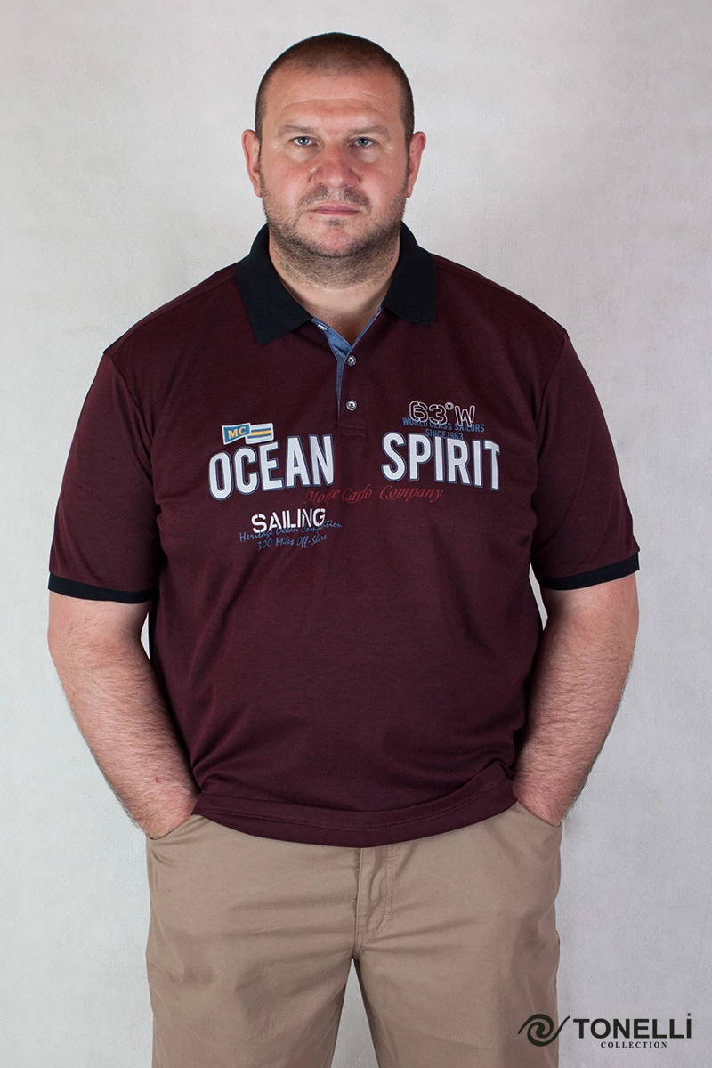 Ocean Spirit Nagyméretű Galléros Póló